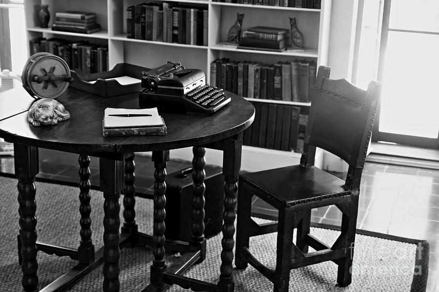 Hemmingways Desk Photograph by David Rucker