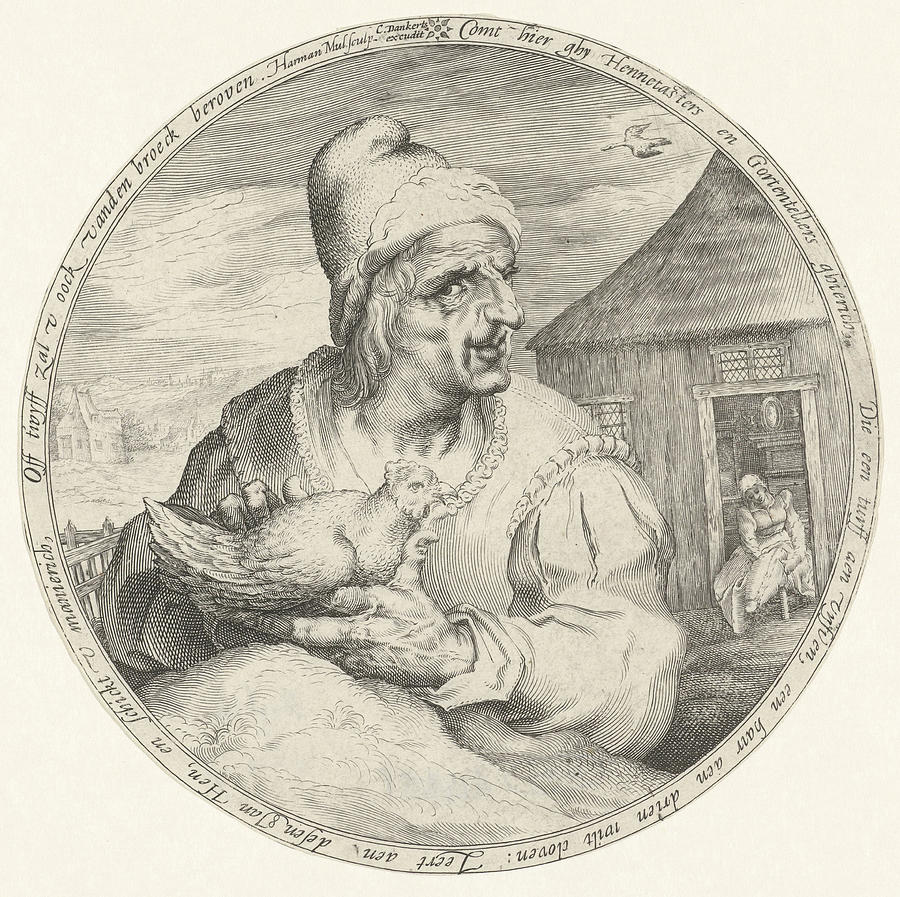 Women Drawing - Hen-pecked Husband, Harmen Jansz Muller, Cornelis Danckerts by Harmen Jansz Muller And Cornelis Danckerts (i)