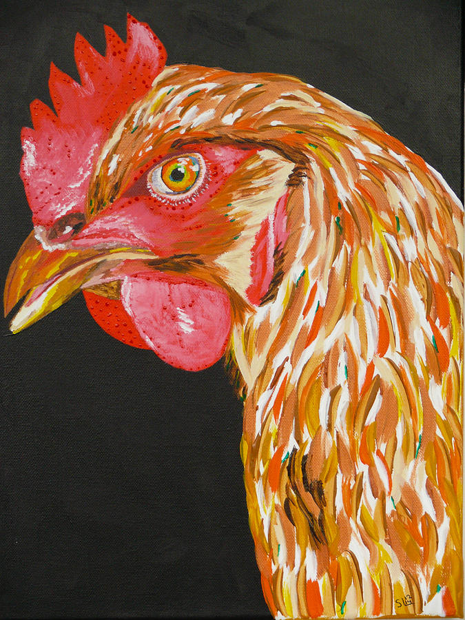 Hen Painting by Sonja Lingen - Fine Art America