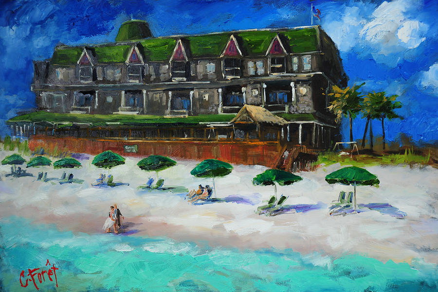 Architecture Painting - Henderson Inn Destin Florida by Carole Foret
