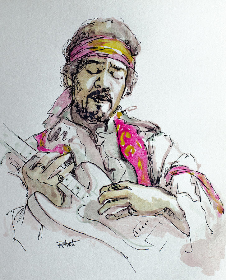 Jimi Hendrix Painting - Hendrix by Laur Iduc