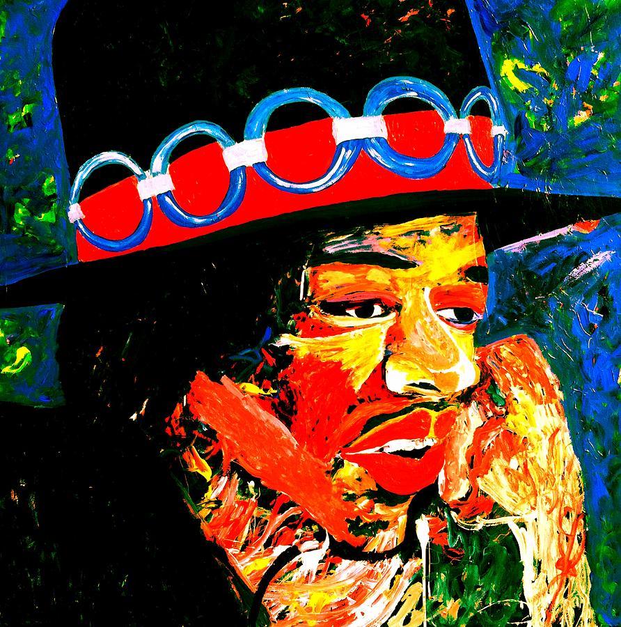 Hendrix Rocks Painting by Neal Barbosa