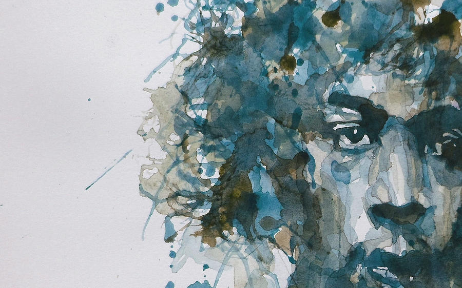 Jimi Hendrix Painting - Hendrix Watercolor Abstract by Paul Lovering