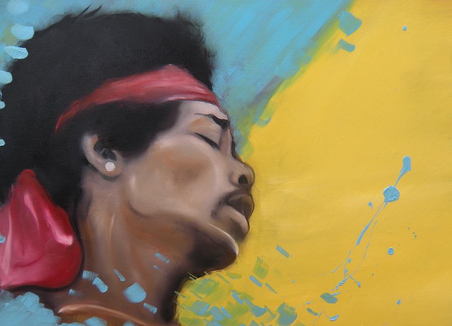 Jimi Hendrix Painting - Hendrix Woodstock by Matt Burke
