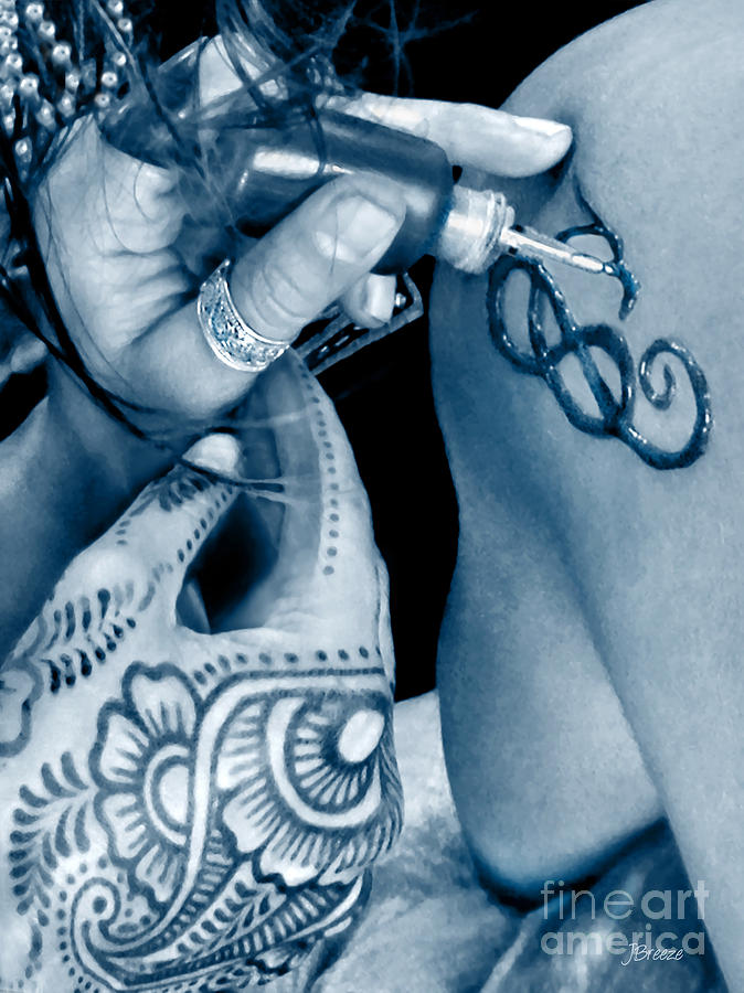 Henna Blue Photograph by Jennie Breeze