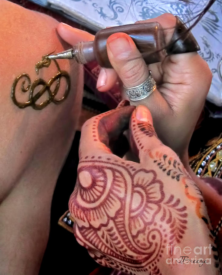 Henna Hands at Work Photograph by Jennie Breeze
