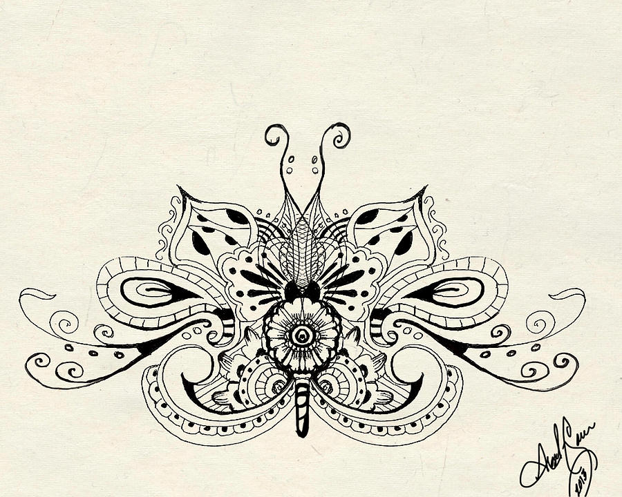 henna inspired butterfly drawing by april gann henna inspired butterfly drawing by april gann