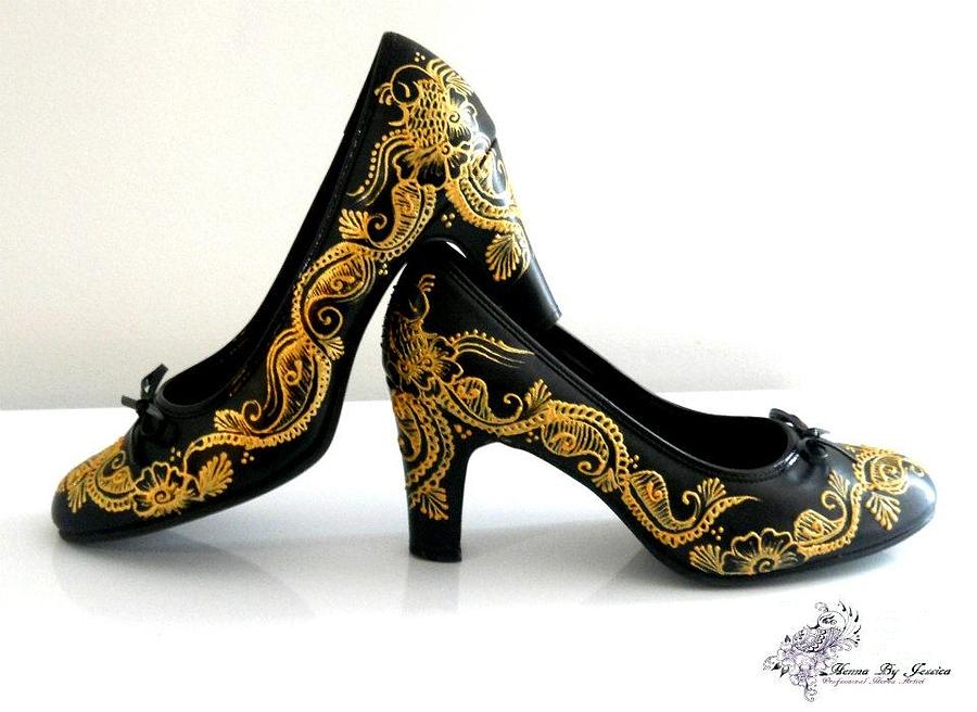 Henna Shoe Digital Art by Jessica Petty