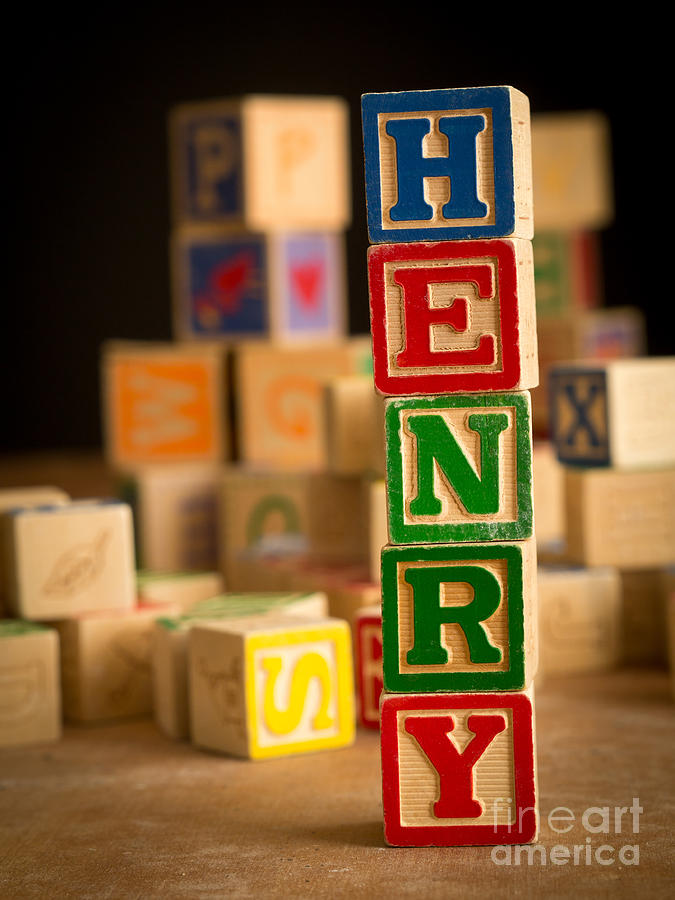 HENRY - Alphabet Blocks Photograph by Edward Fielding