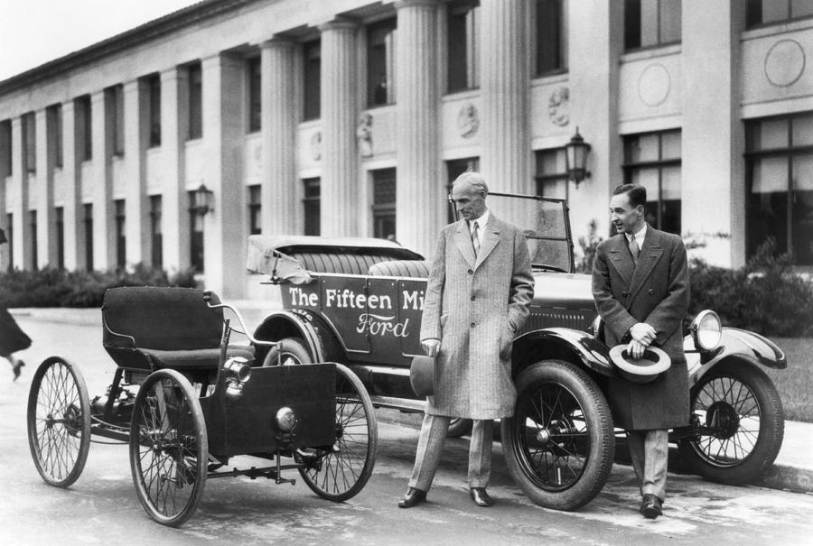 Henry And Edsel Ford Photograph by Underwood Archives