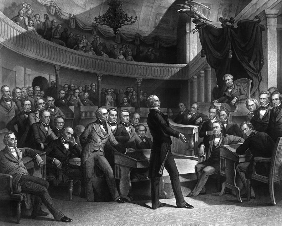 Henry Clay Speaking In The Senate Drawing by War Is Hell Store
