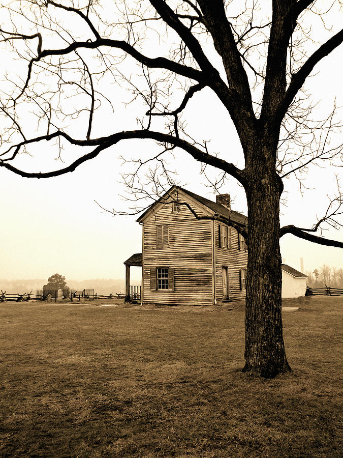 Winter Photograph - Henry Farm House by Kevin D Davis