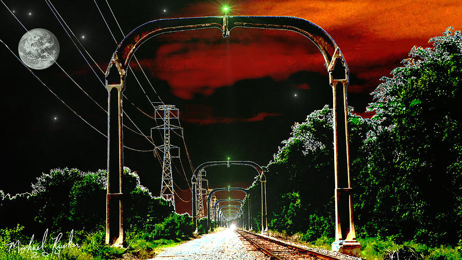 Train Digital Art - Henry Fords Electric Railroad by Michael Rucker
