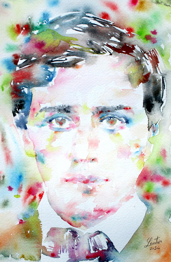 HENRY JAMES - watercolor portrait Painting by Fabrizio Cassetta