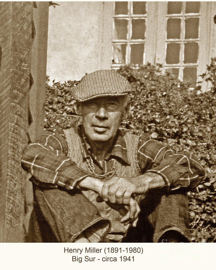 Henry Photograph - Henry Miller author Big Sur California circa 1941 by Monterey County Historical Society