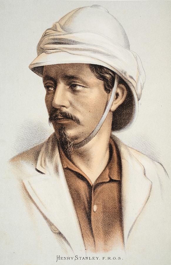 Portrait Drawing - Henry Stanley Frgs, Illustration by English School