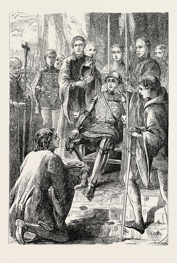 Henry V. Receiving The Keys Of Harfleur Drawing by English School ...