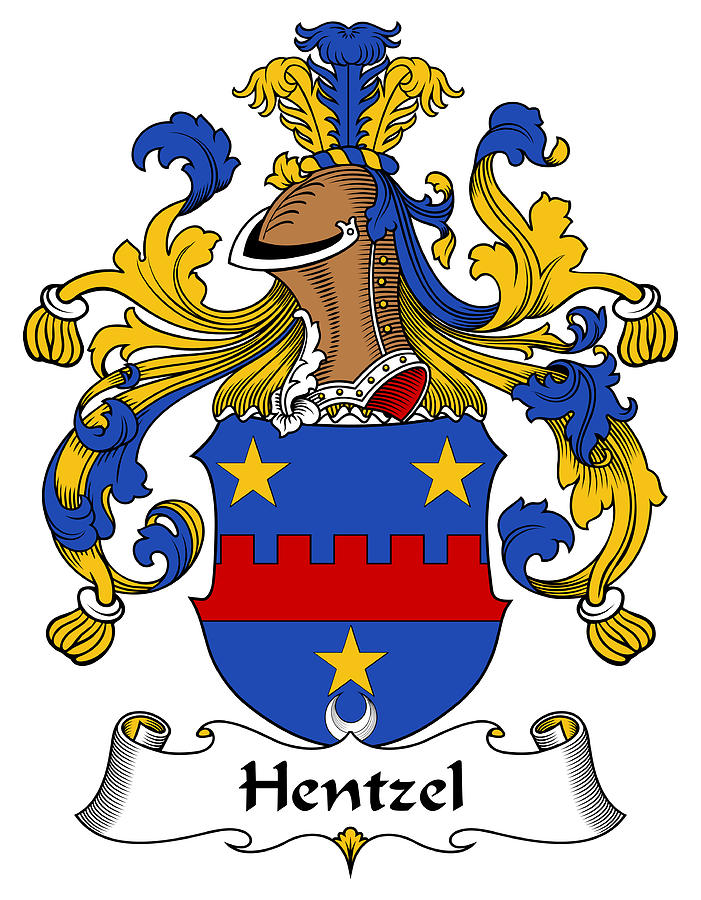 Hentzel Coat of Arms German Digital Art by Heraldry - Fine Art America