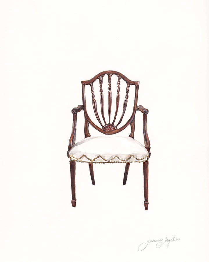 Furniture Painting - Hepplewhite Armchair by Jazmin Angeles