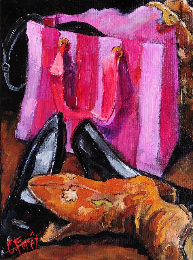 Still Life Painting - Her Closet by Carole Foret