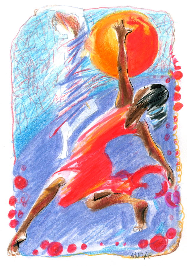 Her dream is to dance Painting by Mary Armstrong