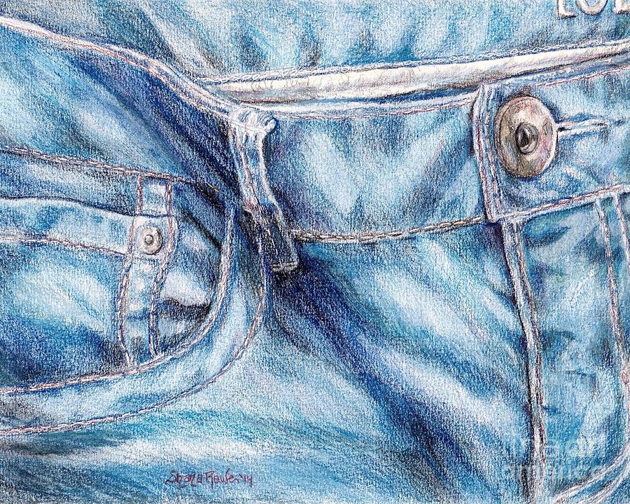 Still Life Painting - Her Favorite Pair of Jeans by Shana Rowe Jackson