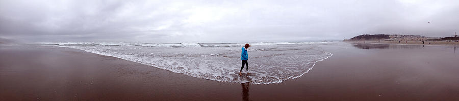 Her Feet In The Ocean Photograph