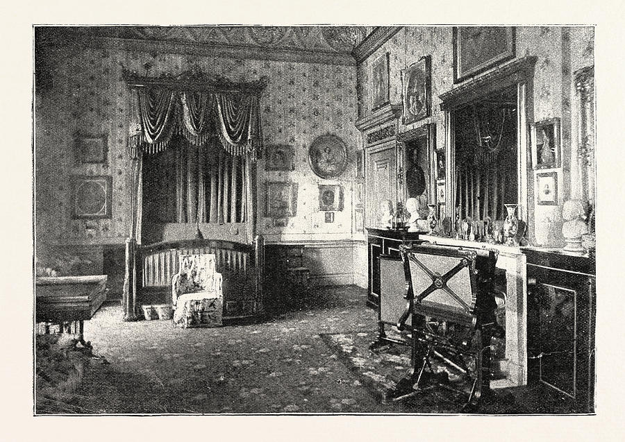 Her Majestys Bedroom At Buckingham Palace Drawing by English School ...