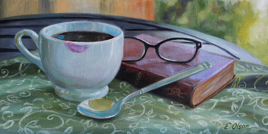 Her Morning Coffee Painting by Emily Olson