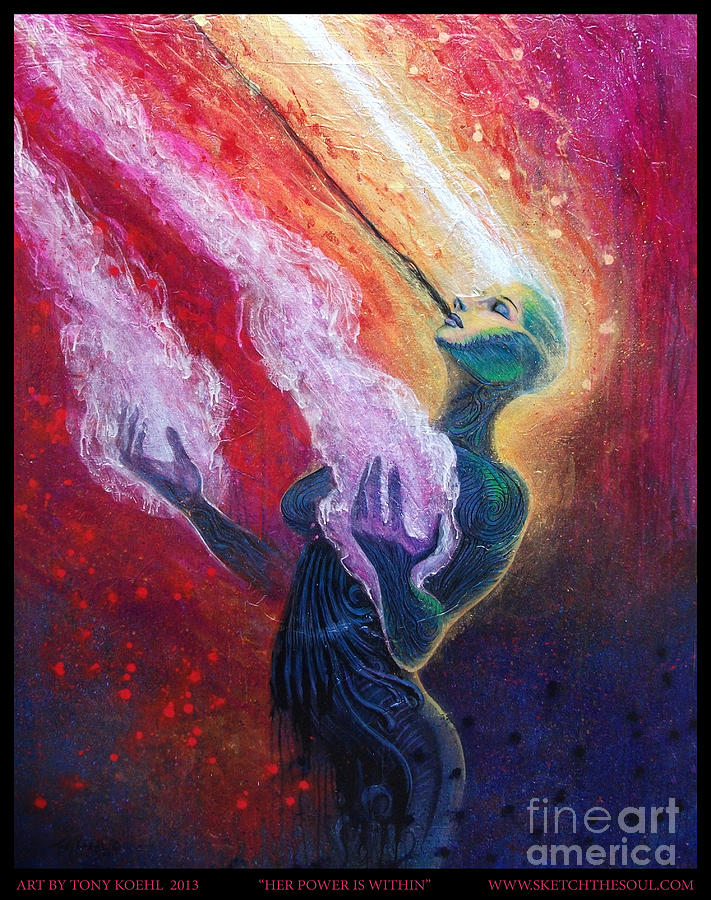 Her Power is Within Painting by Tony Koehl