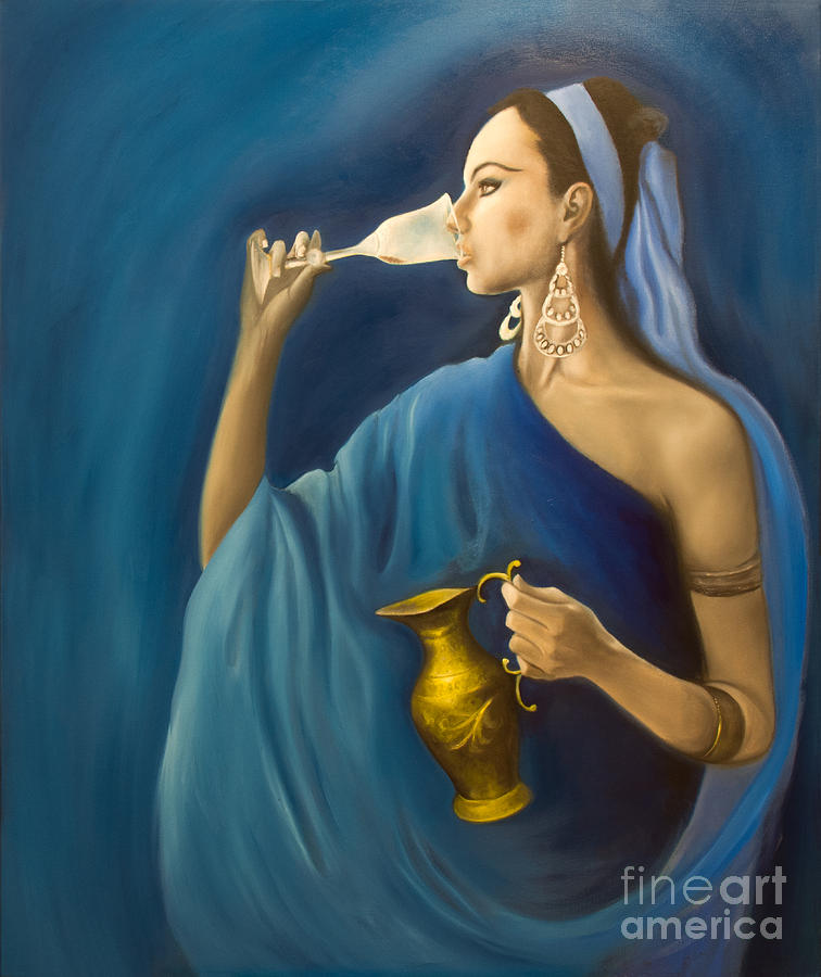 Wine Painting - Heras plan B by Gabriela Junosova