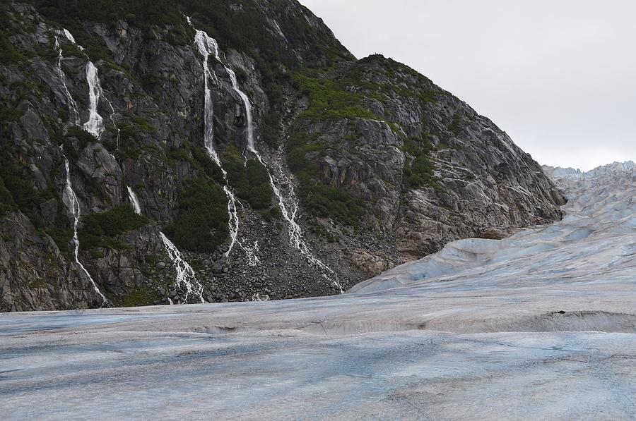 Herbert Glacier Waterfalls Photograph by Cathy Mahnke