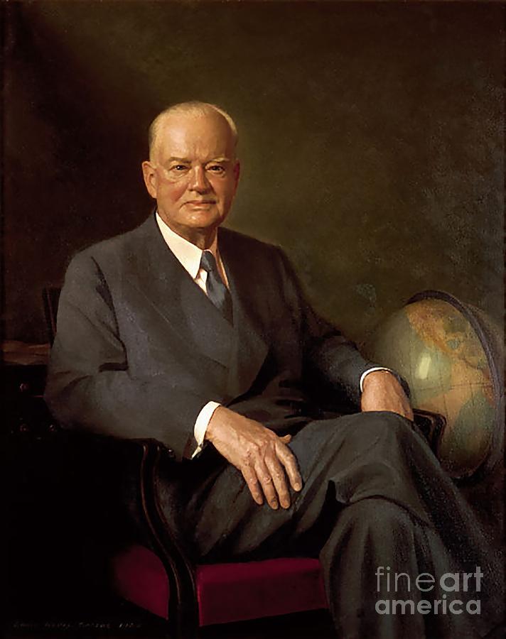 Herbert Hoover Painting - Herbert Hoover by Wesley Greene
