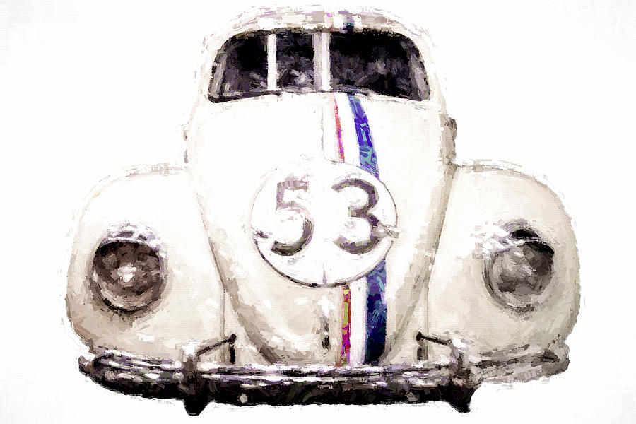 Car Digital Art - Herbie the Love Bug by Vivian Frerichs