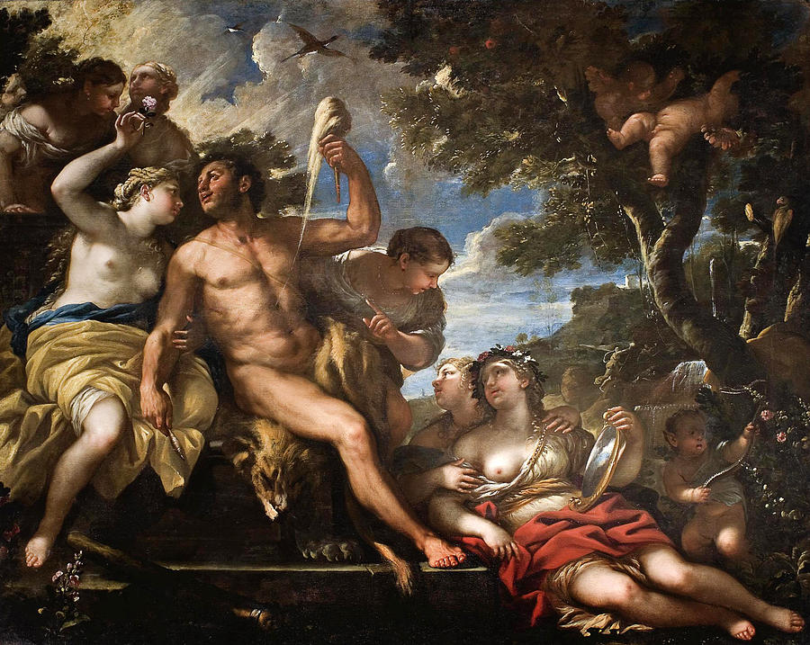 Hercules and Omphale Painting by Luca Giordano