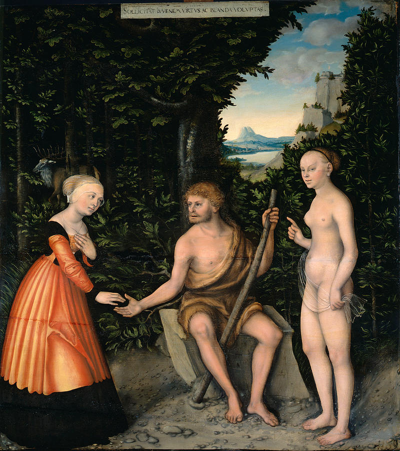 Hercules at the Crossroads Painting by Lucas Cranach the Elder