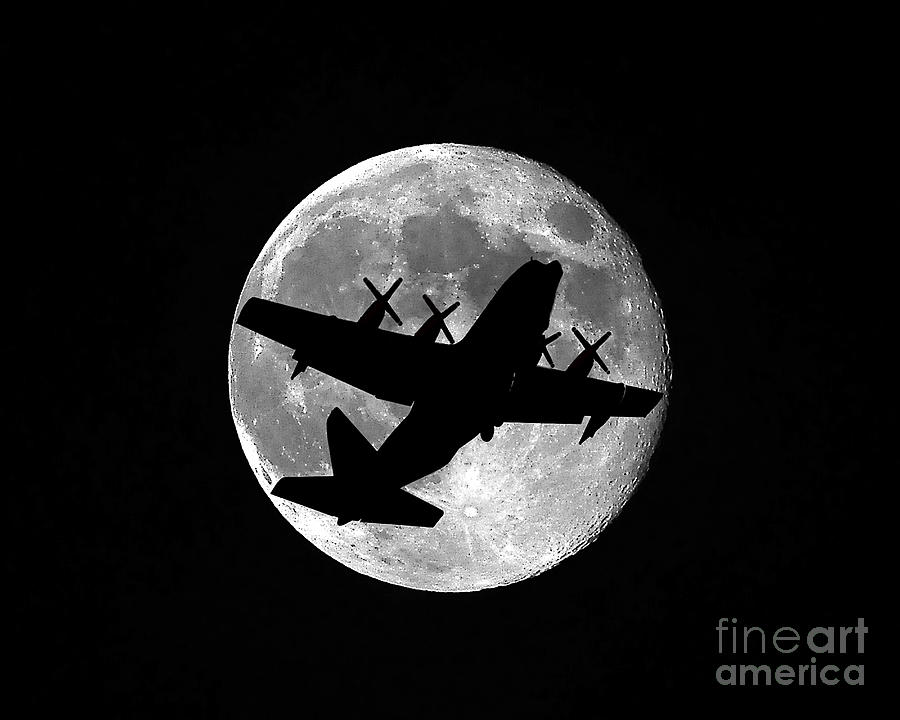 Airplane Photograph - Hercules Moon by Al Powell Photography USA