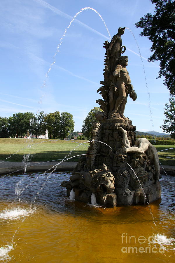 Hercules Sculpture Water Fountain  Photograph by Christiane Schulze Art And Photography