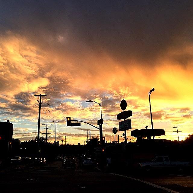 November Photograph - Here Comes The Sun. Good Morning La! by Brian Kalata