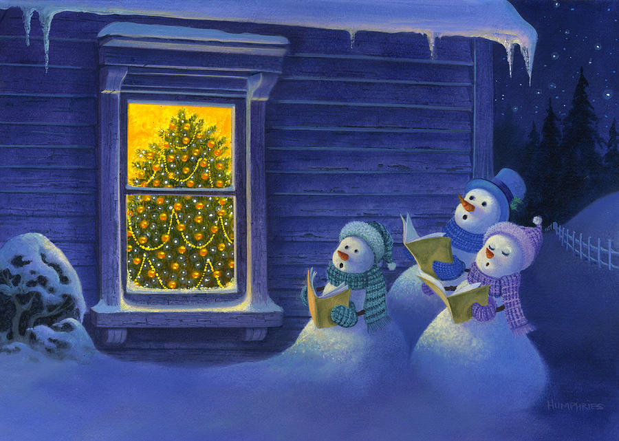 Here We Come A Caroling Painting by Michael Humphries