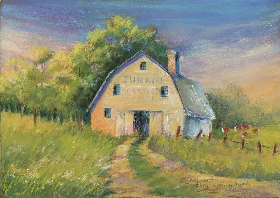 Barn Painting - Hereford ranch by Cynthia Roudebush