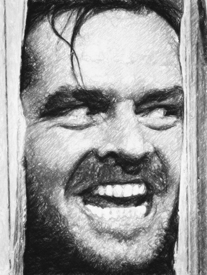 Heres Johnny - The Shining Drawing