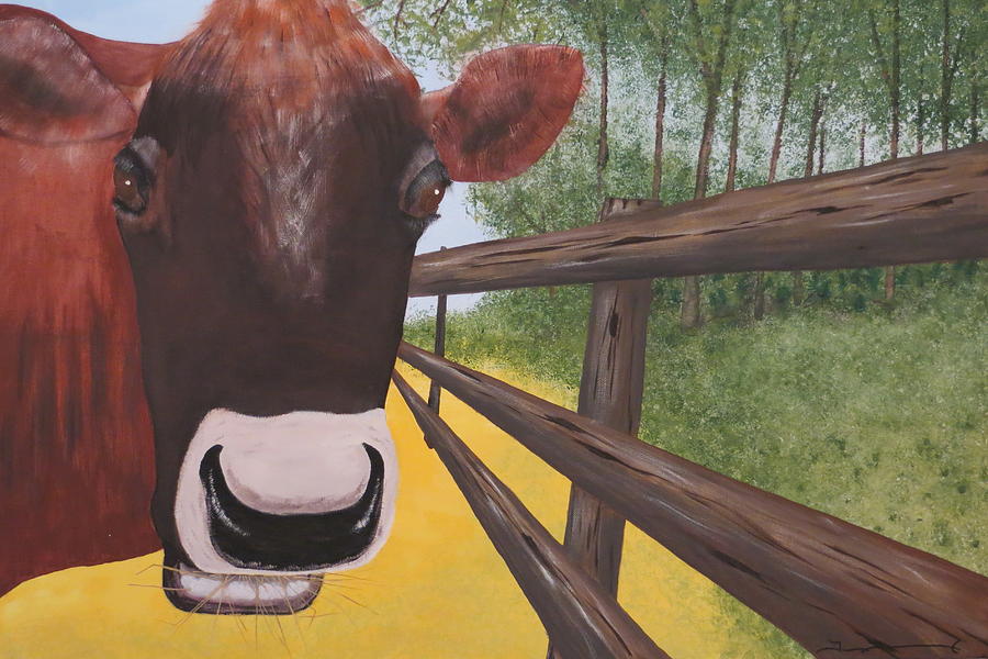 Heres Looking at Moo Painting by Tim Townsend