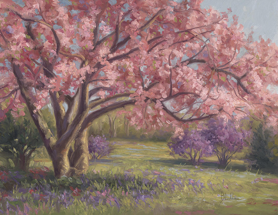 Magnolia Movie Painting - Heres The Spring by Lucie Bilodeau