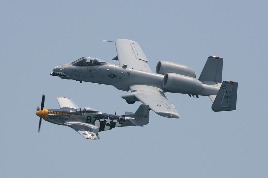 Heritage Flight A10 and P51 2 Photograph by Donna Corless