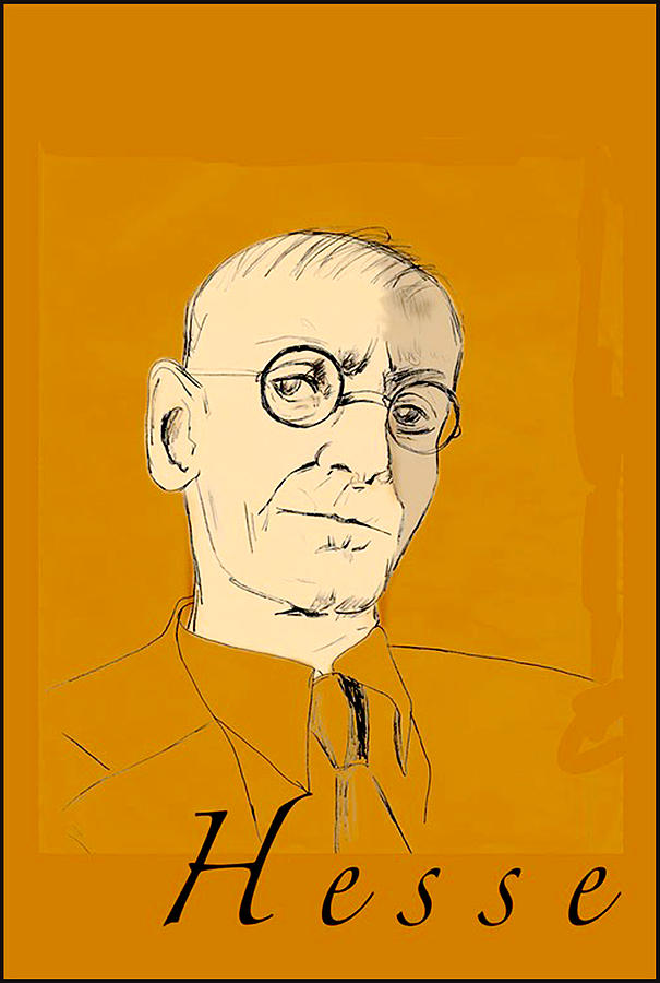 Herman Hesse Digital Art by Asok Mukhopadhyay