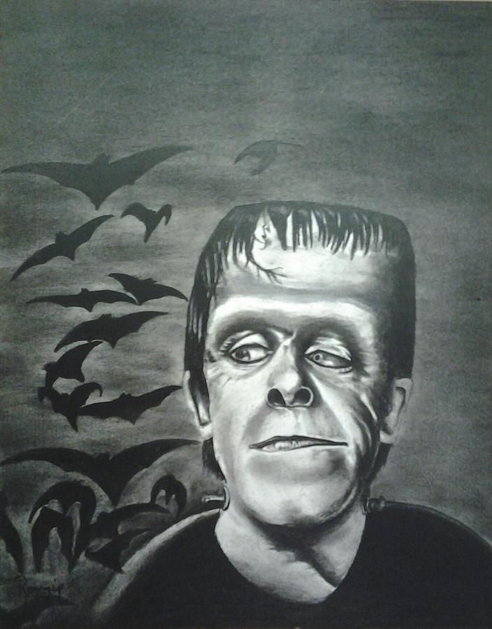 herman munster drawing by ronnie cantoro