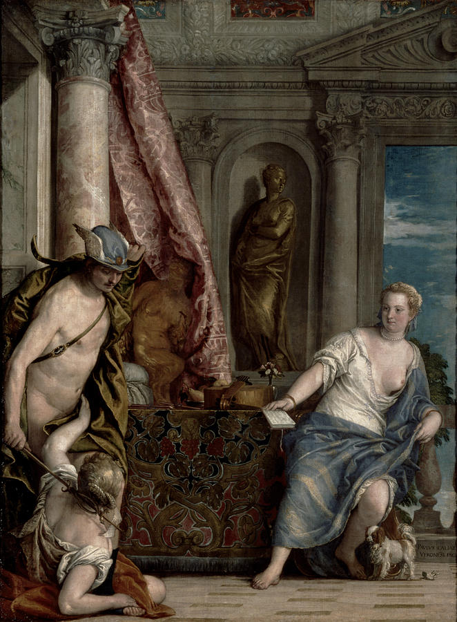 Hermes, Herse And Aglauros, C.1576-84 Painting by Veronese