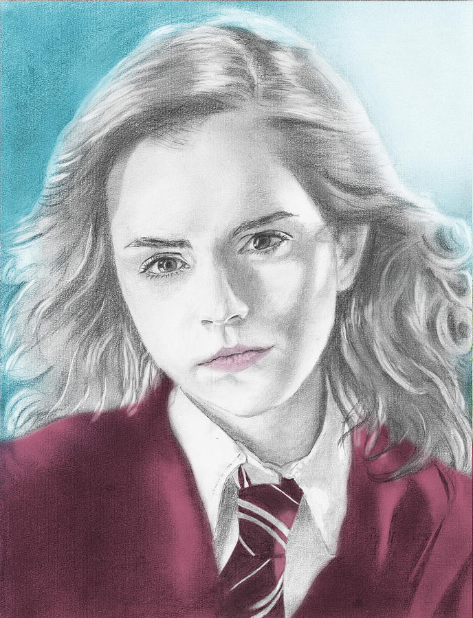 Emma Watson Drawing - Hermione Granger - Individual Blue by Alexander Gilbert