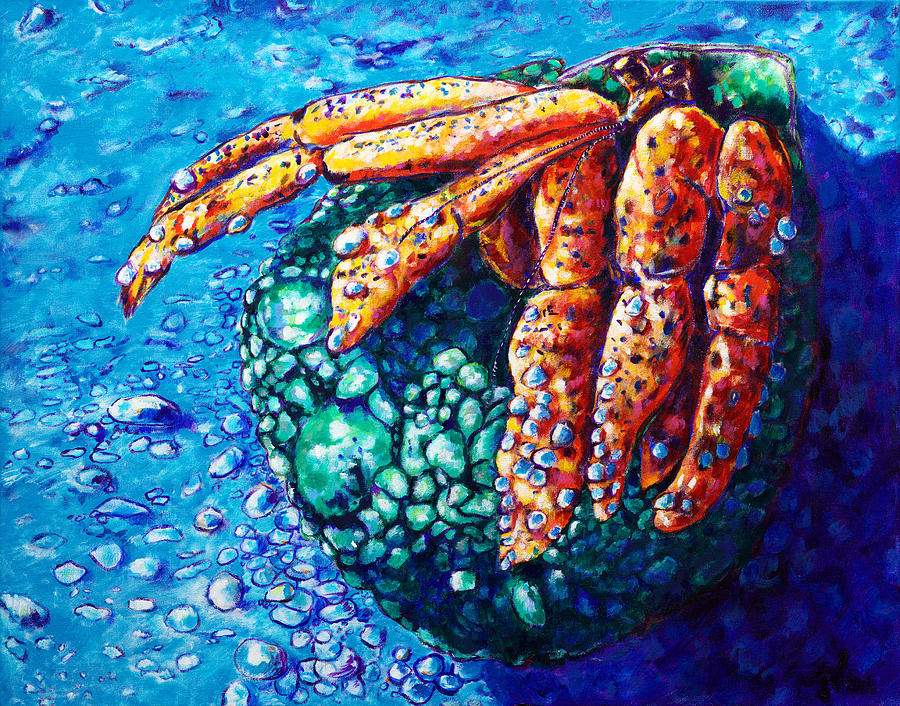 Wildlife Painting - Hermit Crab Study II by Paulene Edwards